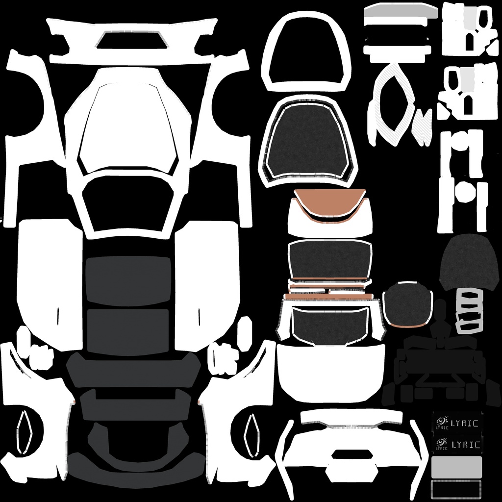 【VRChat想定】架空車 B-Lyric5000 convertible【走行可能モデル】