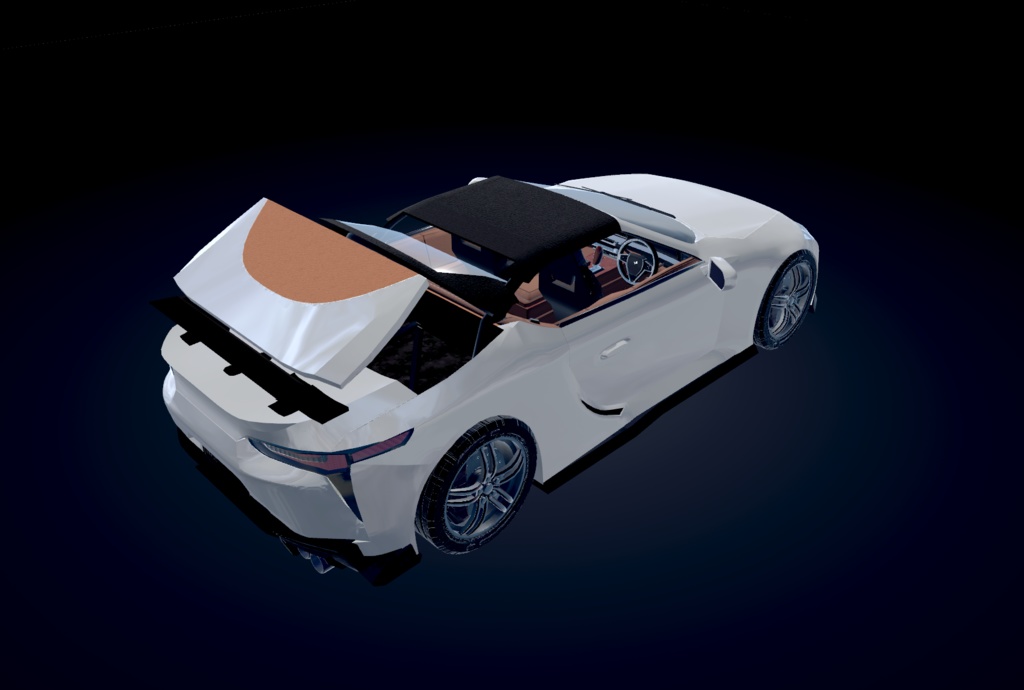 【VRChat想定】架空車 B-Lyric5000 convertible【走行可能モデル】