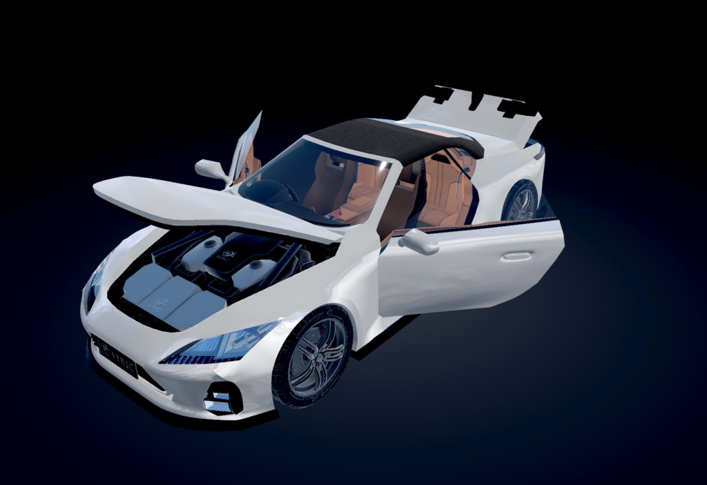 【VRChat想定】架空車 B-Lyric5000 convertible【走行可能モデル】