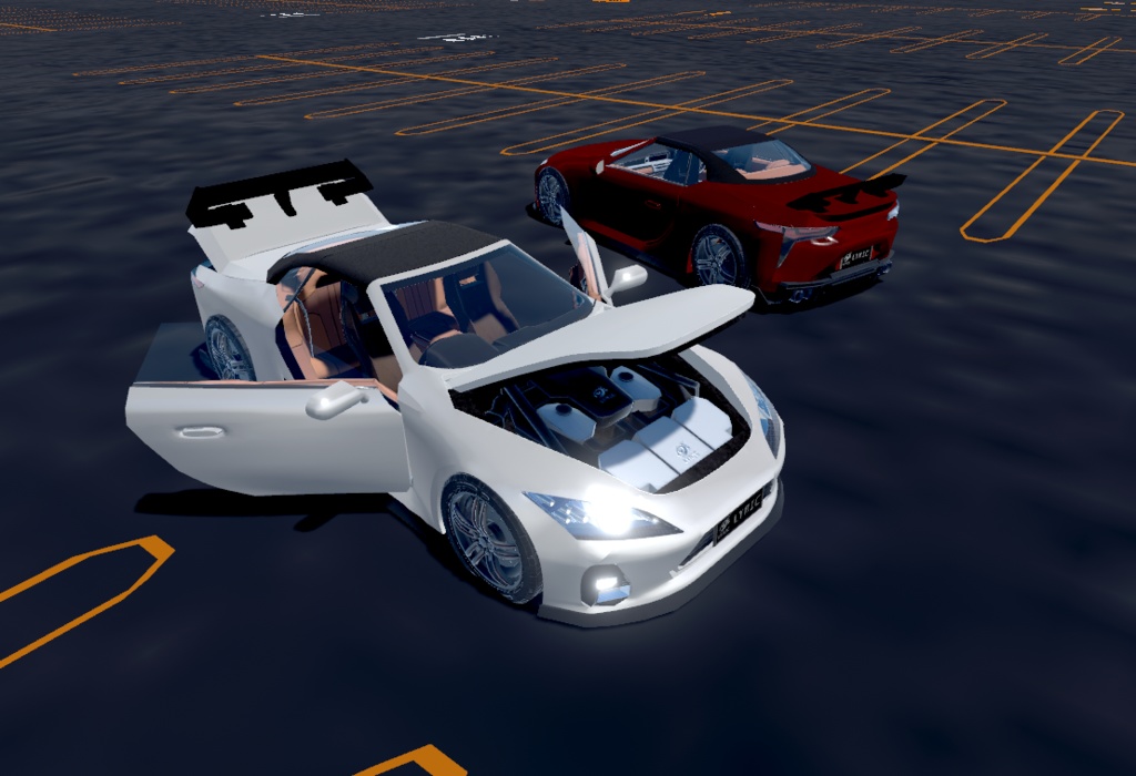 【VRChat想定】架空車 B-Lyric5000 convertible【走行可能モデル】