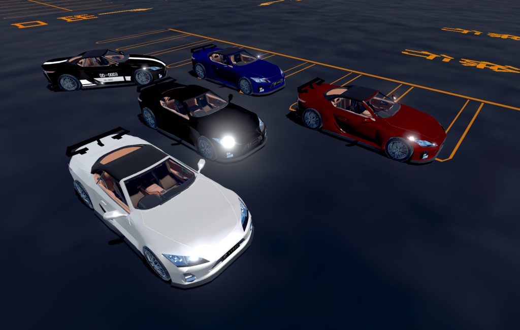 【VRChat想定】架空車 B-Lyric5000 convertible【走行可能モデル】