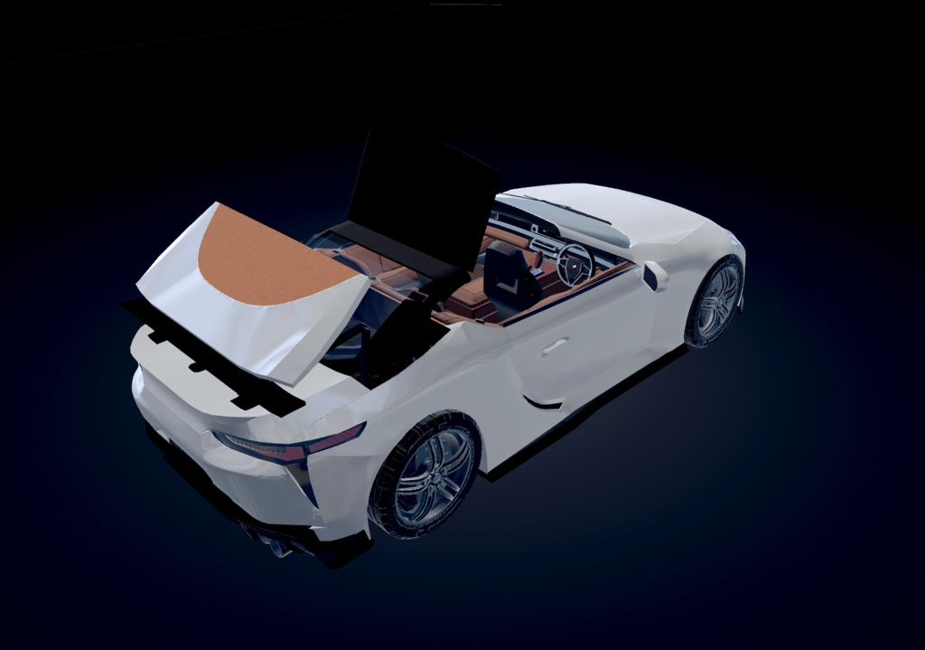 【VRChat想定】架空車 B-Lyric5000 convertible【走行可能モデル】