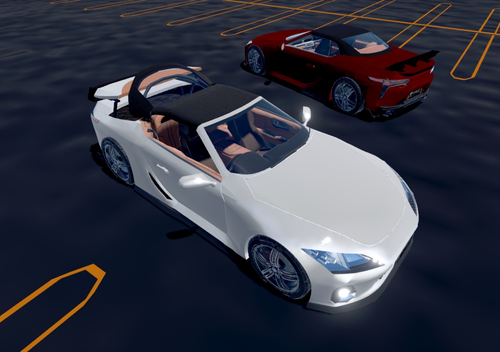 【VRChat想定】架空車 B-Lyric5000 convertible【走行可能モデル】