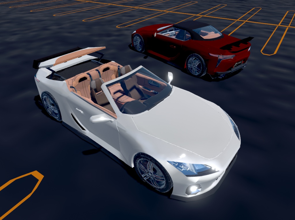 【VRChat想定】架空車 B-Lyric5000 convertible【走行可能モデル】