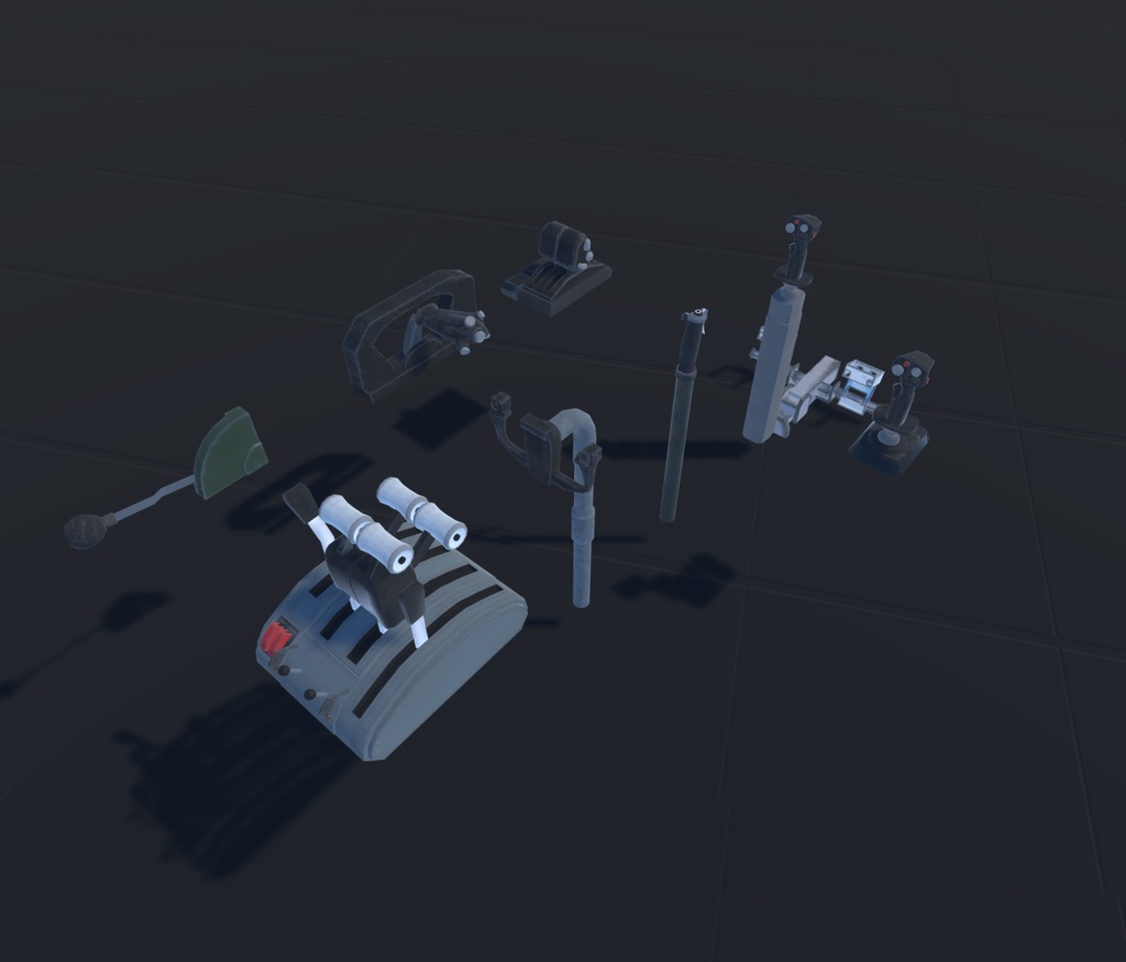 【VRChat想定】機体内装支援セット(お手軽内装品セット)【ロイヤリティフリーモデル】