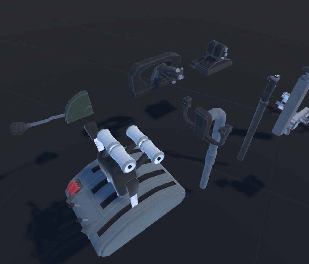 【VRChat想定】機体内装支援セット(お手軽内装品セット)【ロイヤリティフリーモデル】