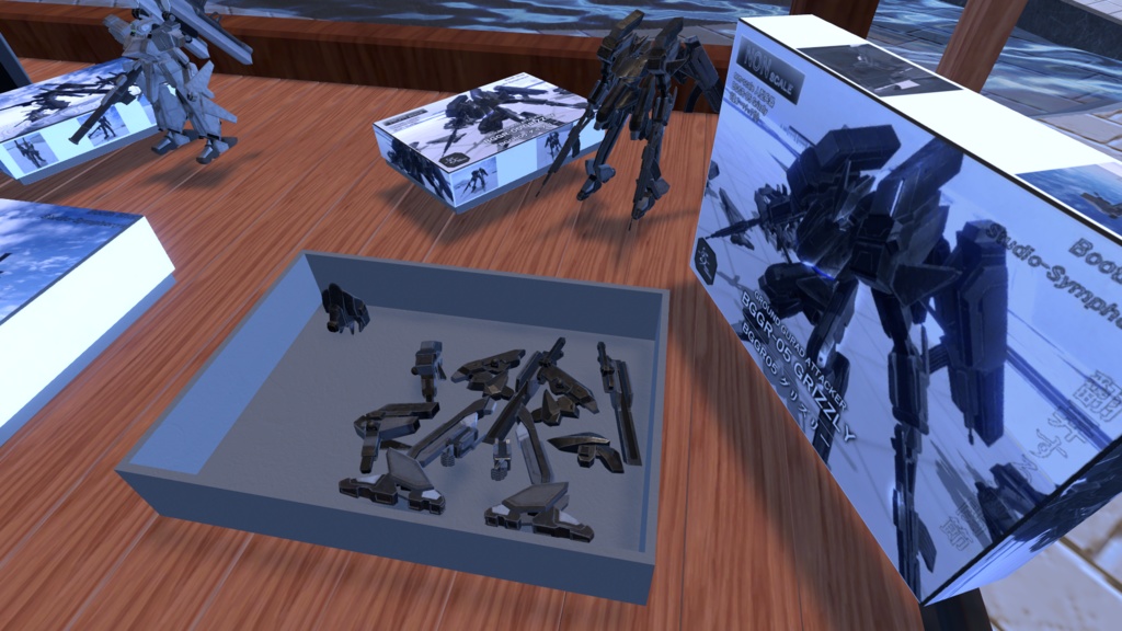 【VRChat想定】ワールドで遊べる簡易プラモデルギミック「人型機体・ロボット」【ワールドギミック】