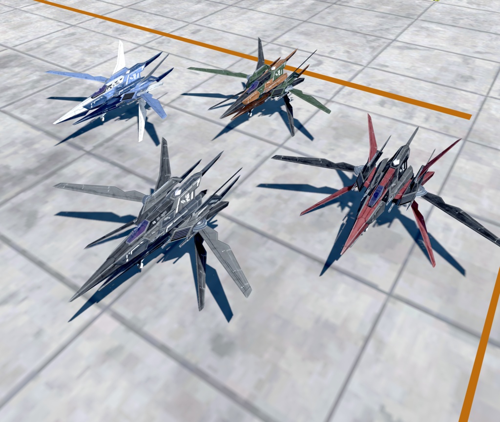 【VRChat想定】架空機 BFS023 Arestear(アレスティア)【飛行可能モデル】