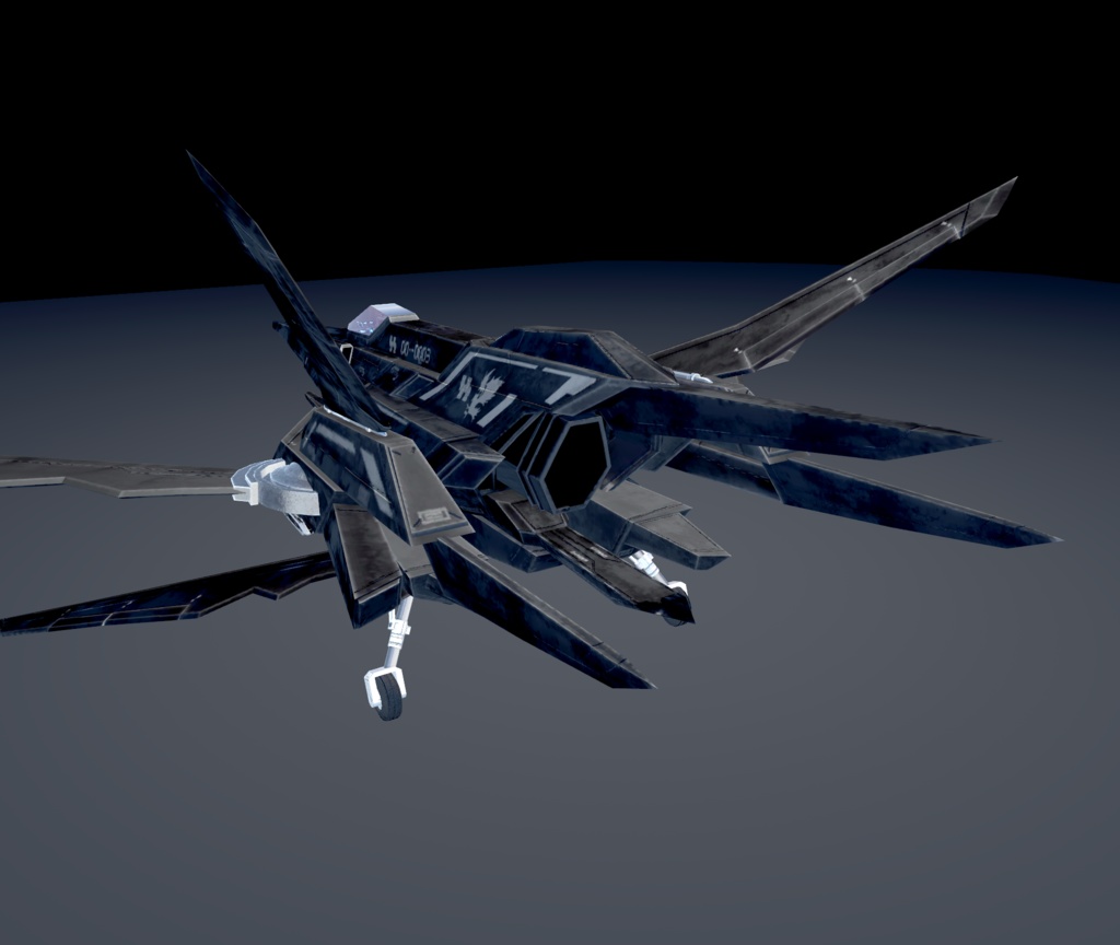 【VRChat想定】架空機 BFS023 Arestear(アレスティア)【飛行可能モデル】