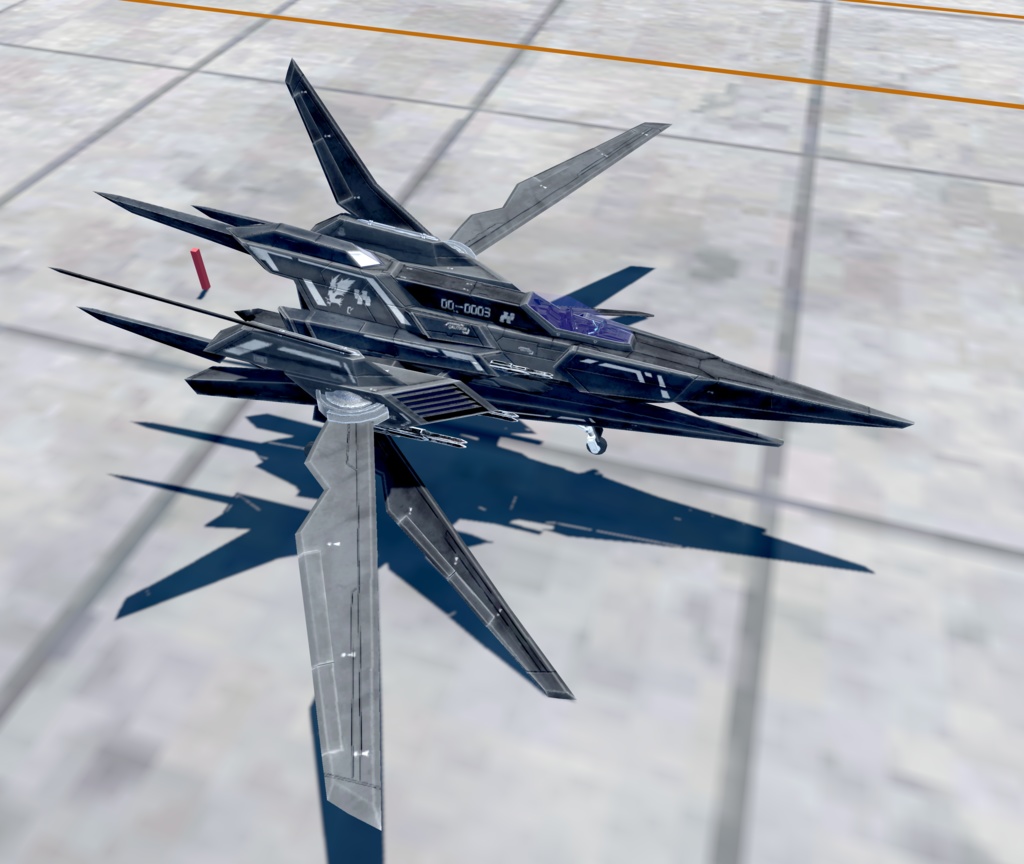 【VRChat想定】架空機 BFS023 Arestear(アレスティア)【飛行可能モデル】