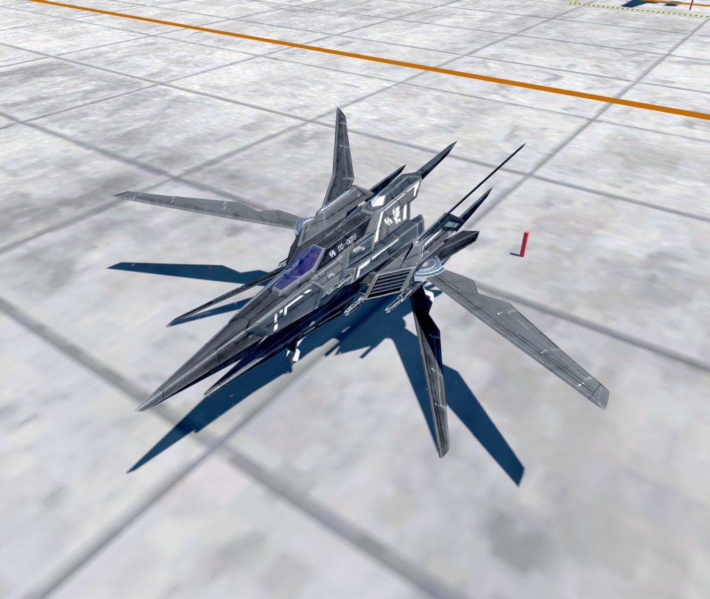 【VRChat想定】架空機 BFS023 Arestear(アレスティア)【飛行可能モデル】