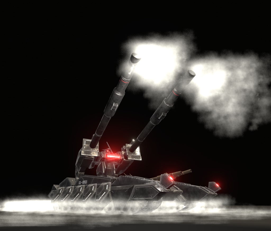 【VRChat想定】架空大型戦車 HBT01 ROCKHORN【操作可能モデル+自動迎撃固定砲台】