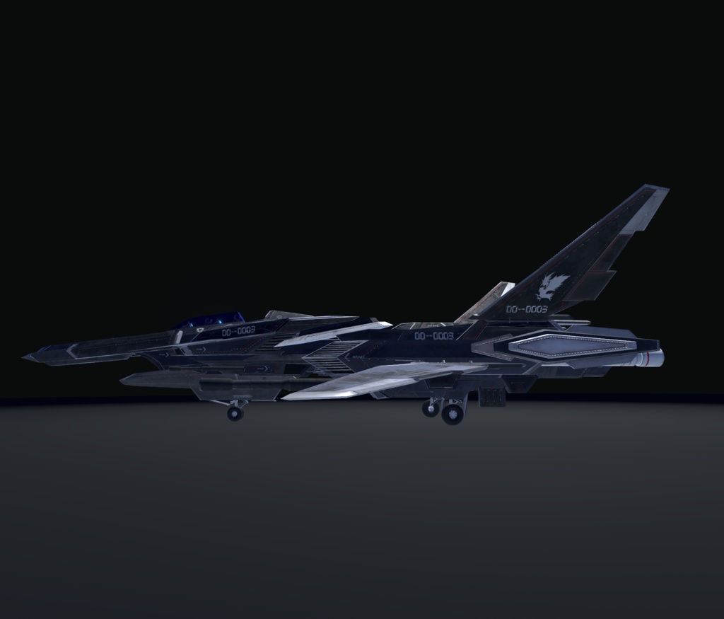 【VRChat想定】架空機 BFS021 Ristriate(リストリエイト)【飛行可能モデル】