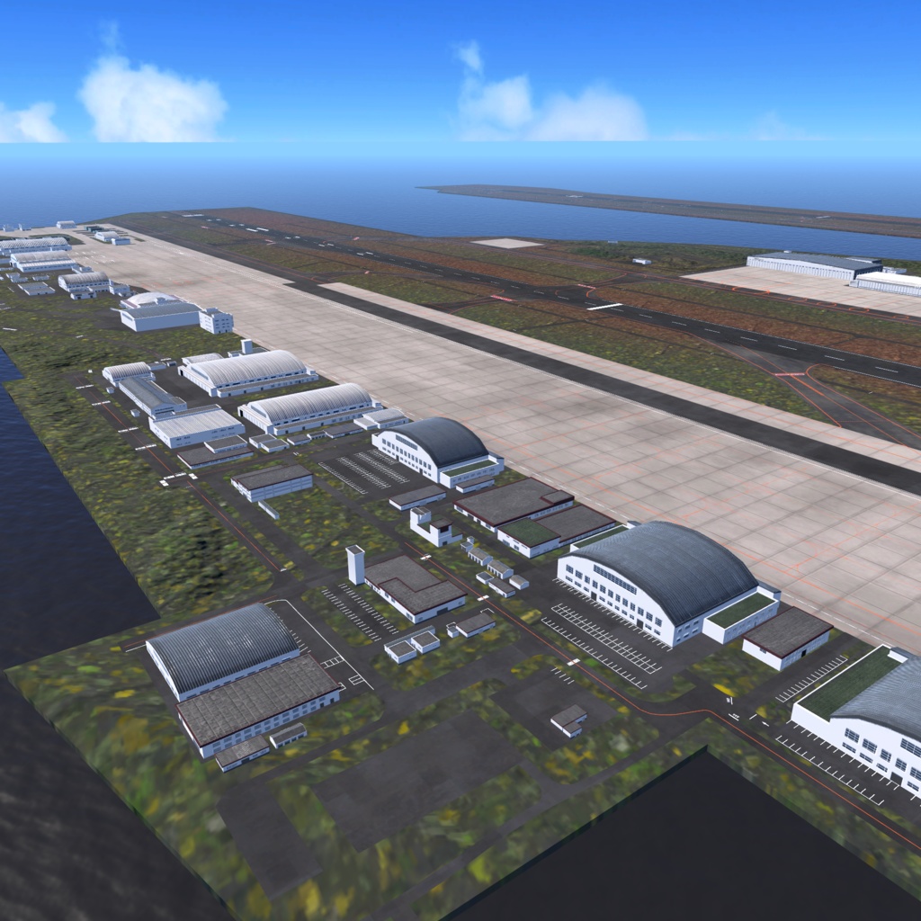 【VRChat想定】那覇空港【フライトワールド用シーナリー国際空港3Dモデル】