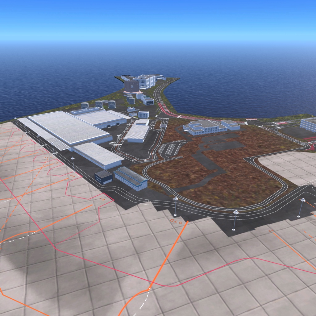 【VRChat想定】那覇空港【フライトワールド用シーナリー国際空港3Dモデル】