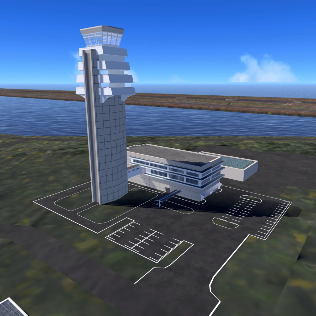 【VRChat想定】那覇空港【フライトワールド用シーナリー国際空港3Dモデル】