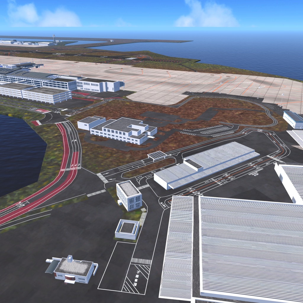 【VRChat想定】那覇空港【フライトワールド用シーナリー国際空港3Dモデル】