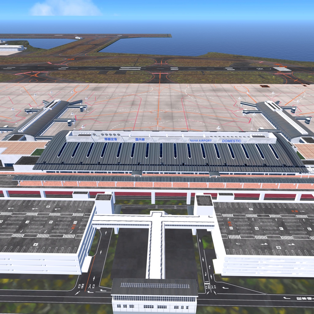 【VRChat想定】那覇空港【フライトワールド用シーナリー国際空港3Dモデル】