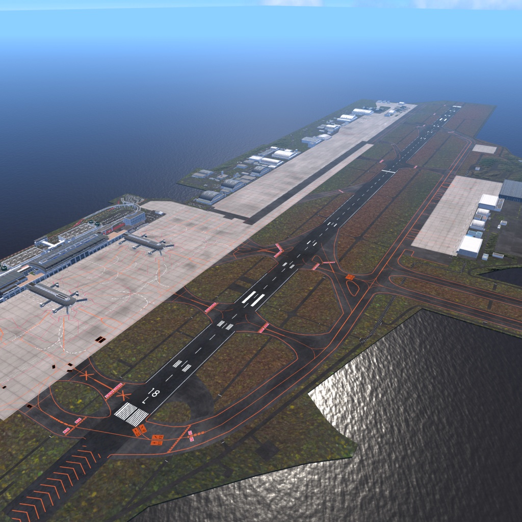 【VRChat想定】那覇空港【フライトワールド用シーナリー国際空港3Dモデル】