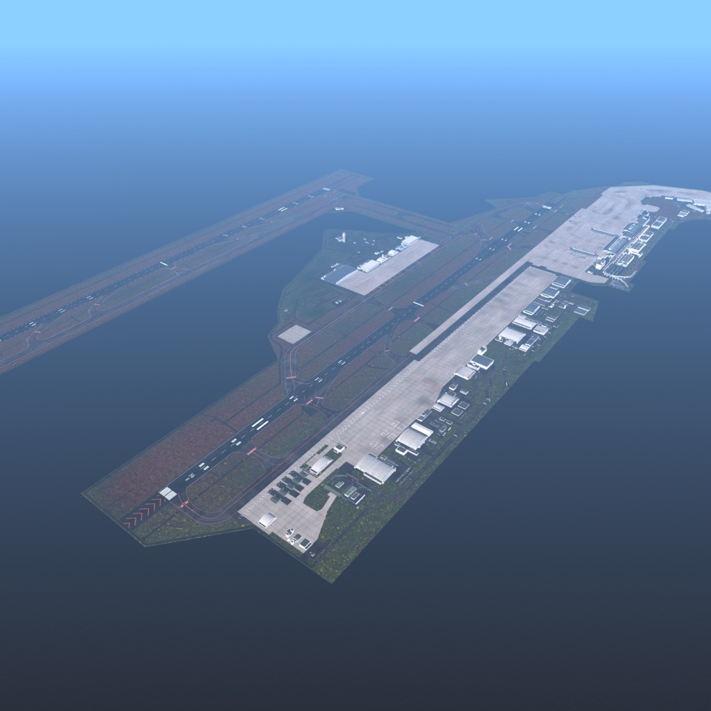 【VRChat想定】那覇空港【フライトワールド用シーナリー国際空港3Dモデル】
