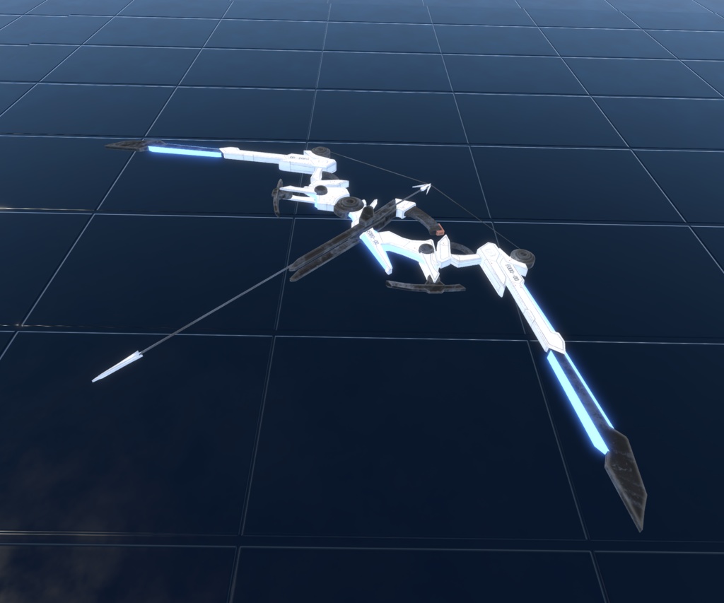 【VRChat想定MA対応】SFな武器セット2+転送パーティクル【3Dモデル】