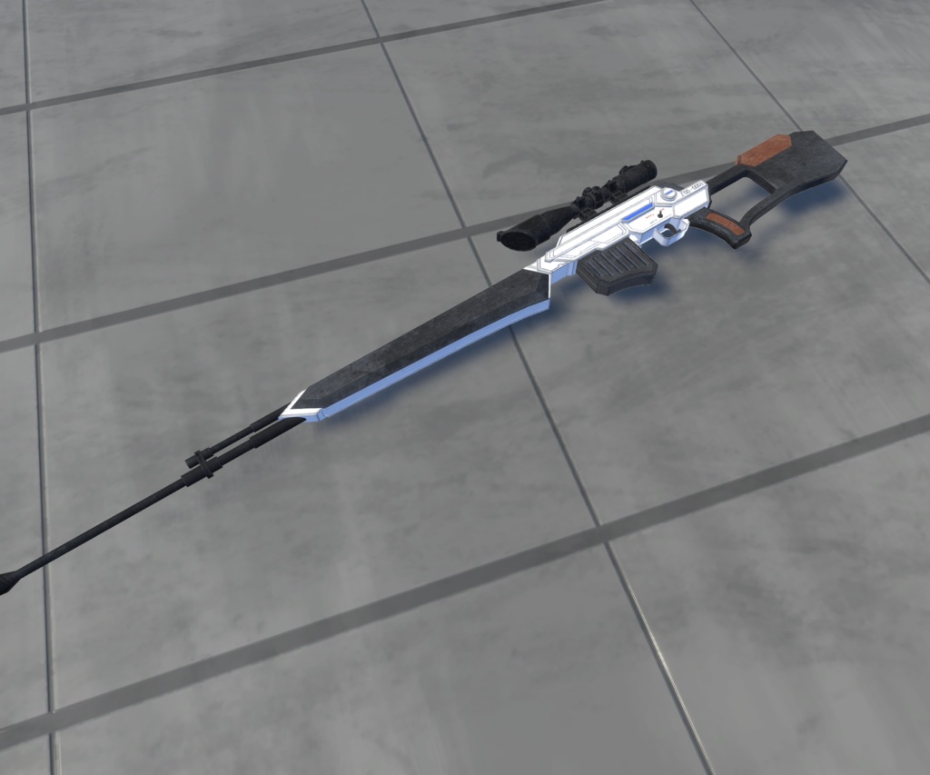 【VRChat想定MA対応】SFな武器セット2+転送パーティクル【3Dモデル】