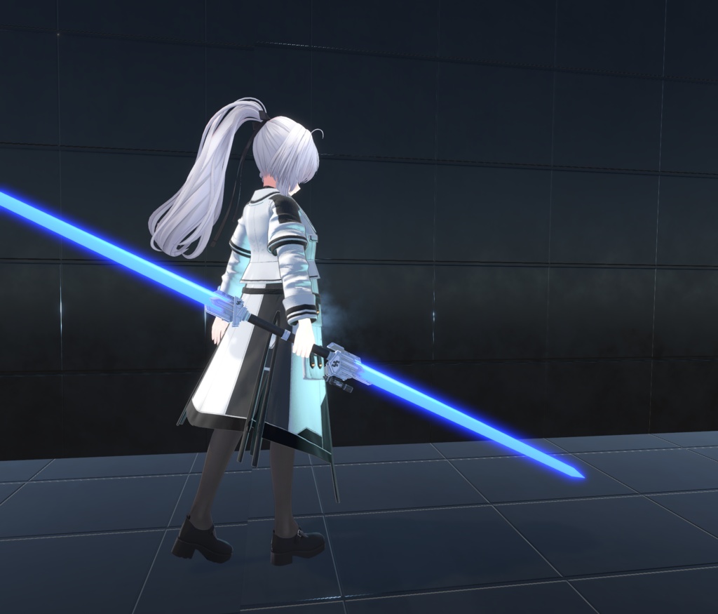 【VRChat想定MA対応】SFな武器セット2+転送パーティクル【3Dモデル】