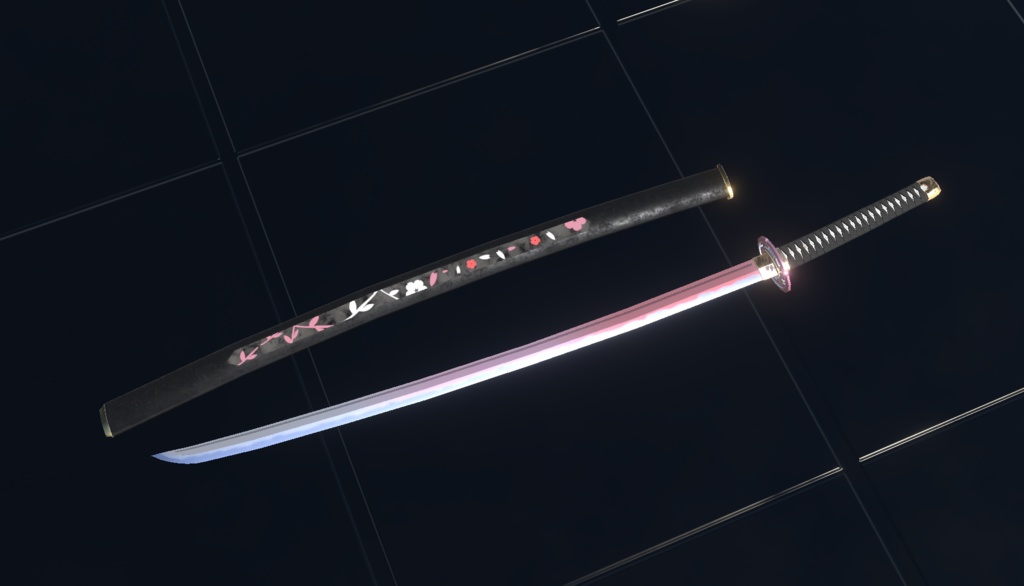 【VRChat想定MA対応】桜なアクセサリー&武器セット(10点セット)【3Dモデル】