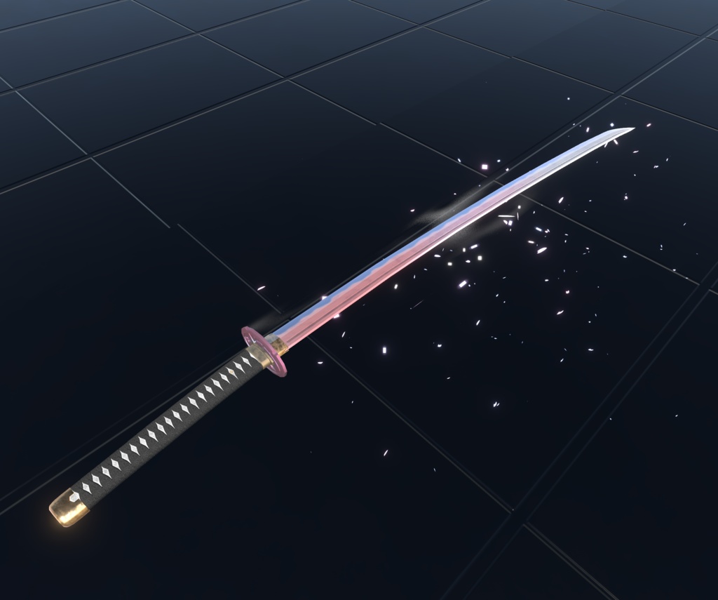 【VRChat想定MA対応】桜なアクセサリー&武器セット(10点セット)【3Dモデル】