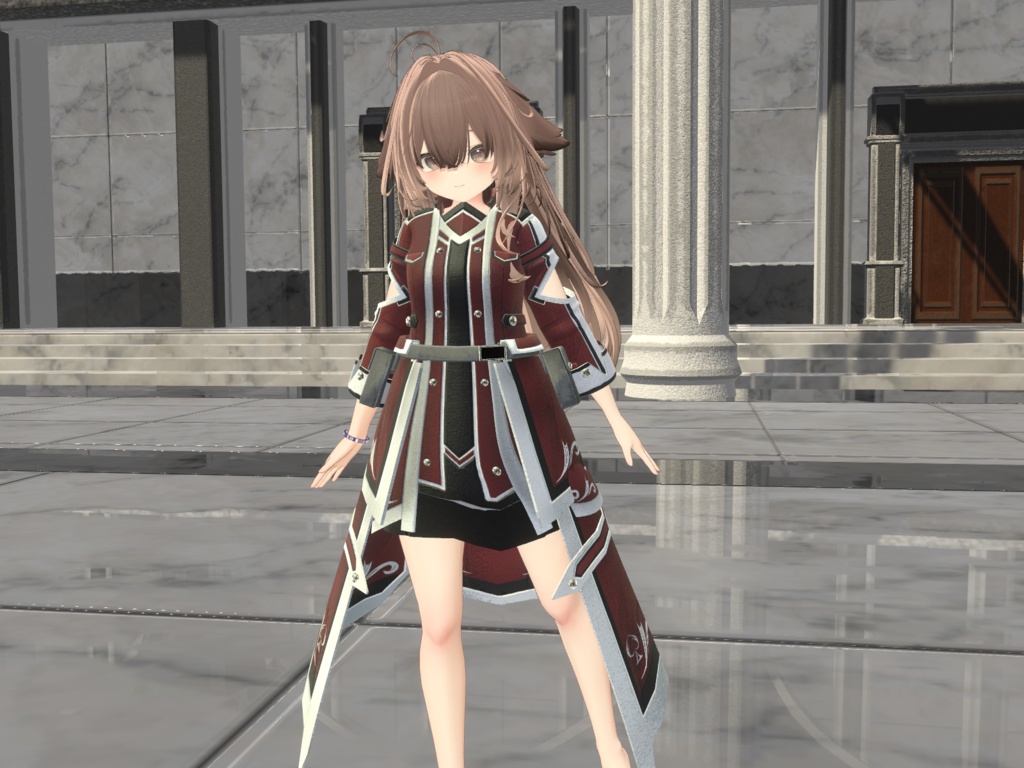 【16アバター、MA対応】ファンタジーな戦闘服【VRChat衣装3Dモデル】