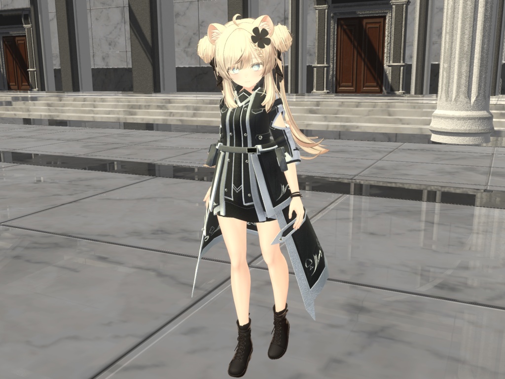 【16アバター、MA対応】ファンタジーな戦闘服【VRChat衣装3Dモデル】
