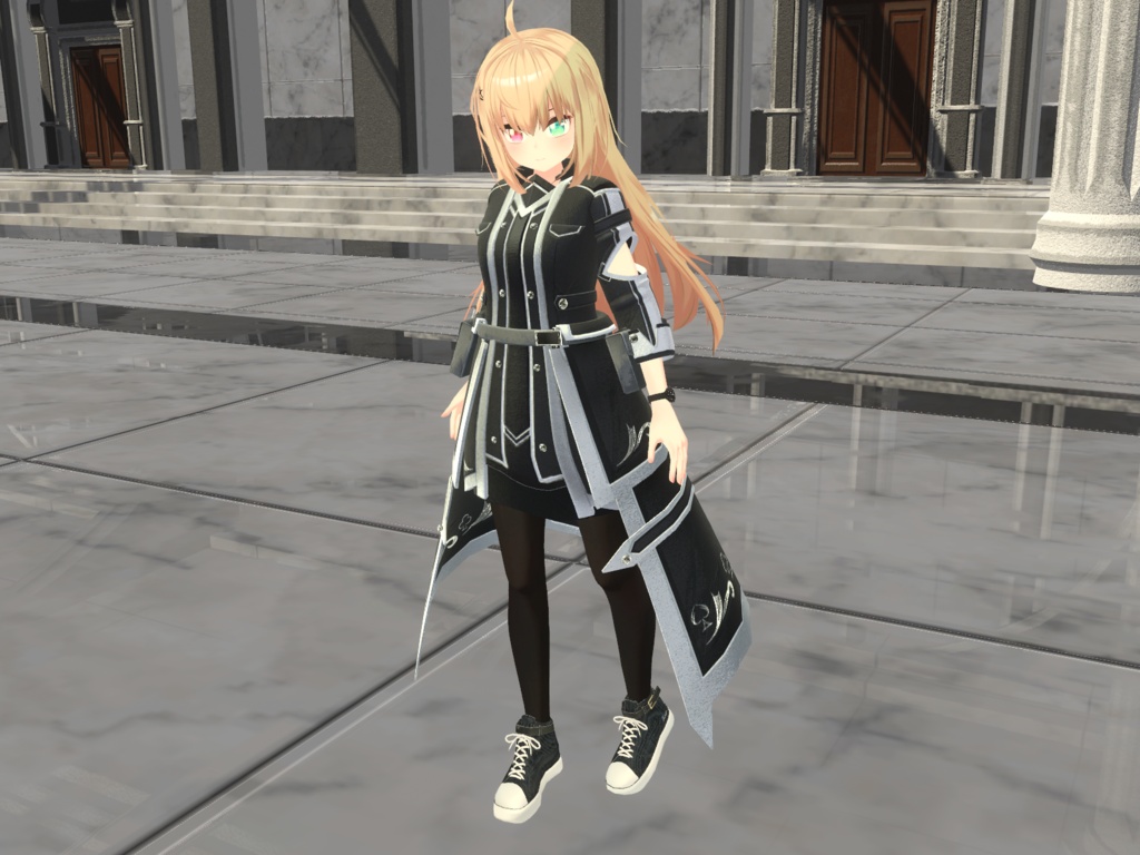【16アバター、MA対応】ファンタジーな戦闘服【VRChat衣装3Dモデル】