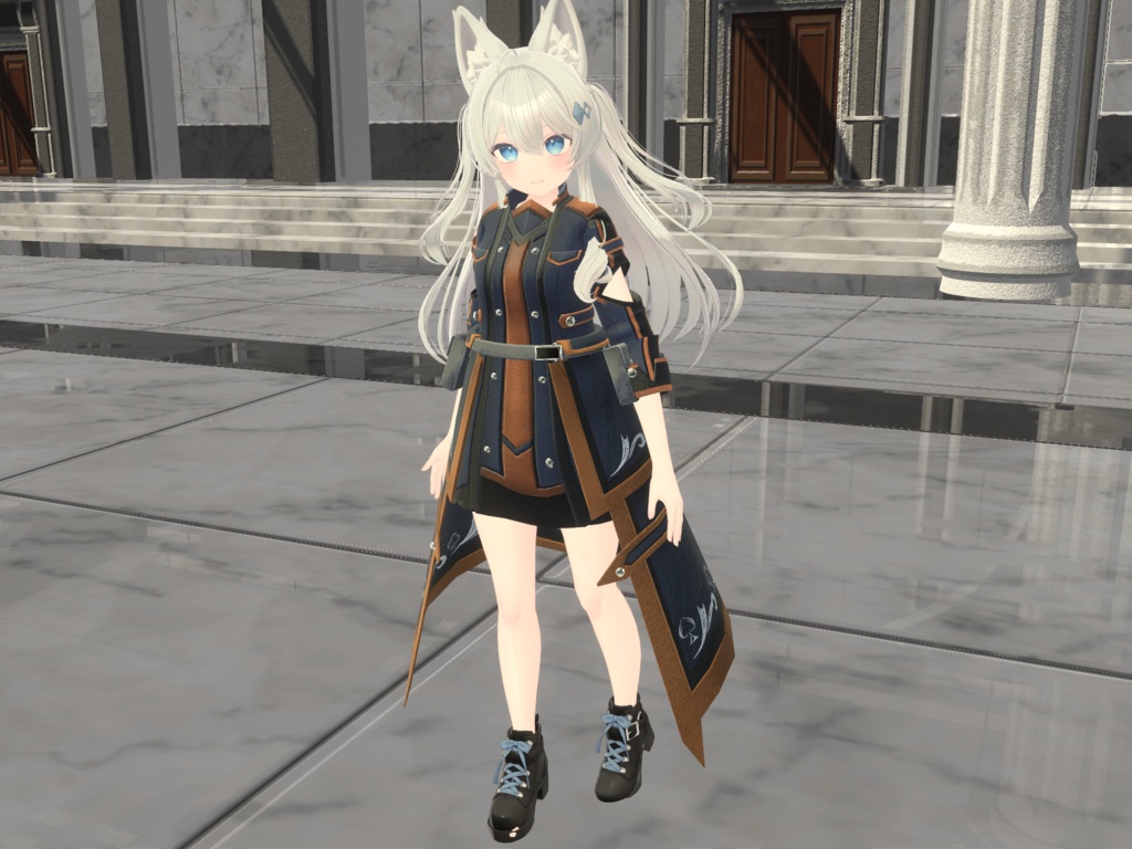 【16アバター、MA対応】ファンタジーな戦闘服【VRChat衣装3Dモデル】