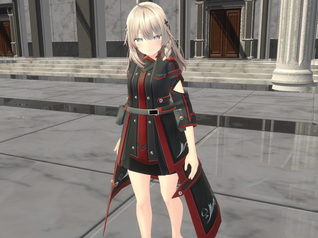 【16アバター、MA対応】ファンタジーな戦闘服【VRChat衣装3Dモデル】