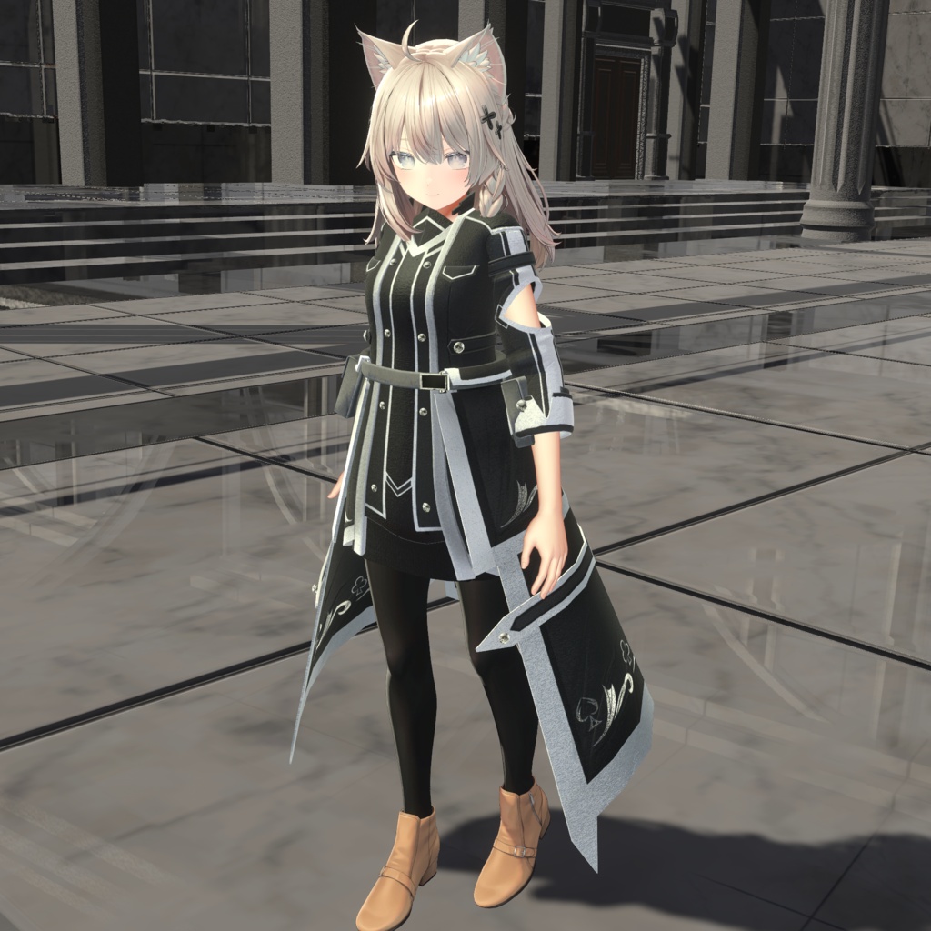 【16アバター、MA対応】ファンタジーな戦闘服【VRChat衣装3Dモデル】