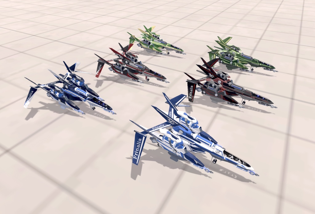 【VRChat想定】架空機 水で動く不思議飛行機「Frinalia(フリナリア)」【陸海空対応の飛行可能モデル】