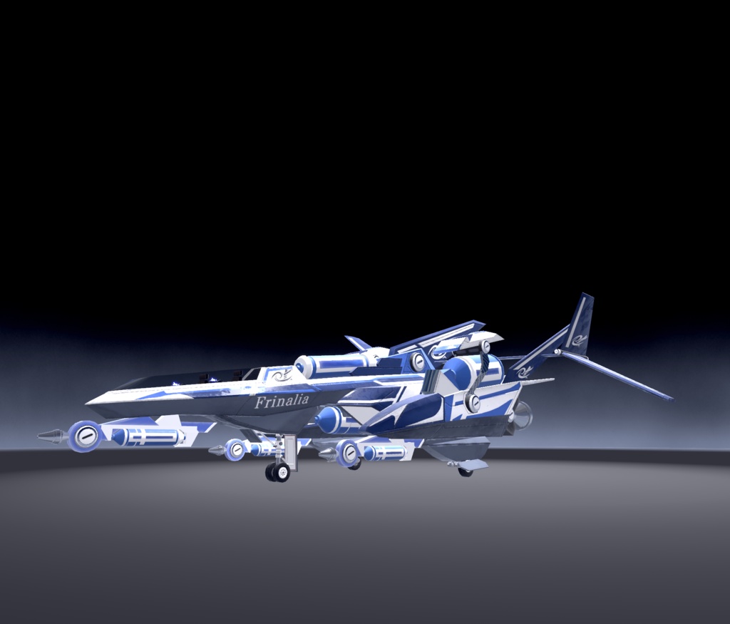 【VRChat想定】架空機 水で動く不思議飛行機「Frinalia(フリナリア)」【陸海空対応の飛行可能モデル】