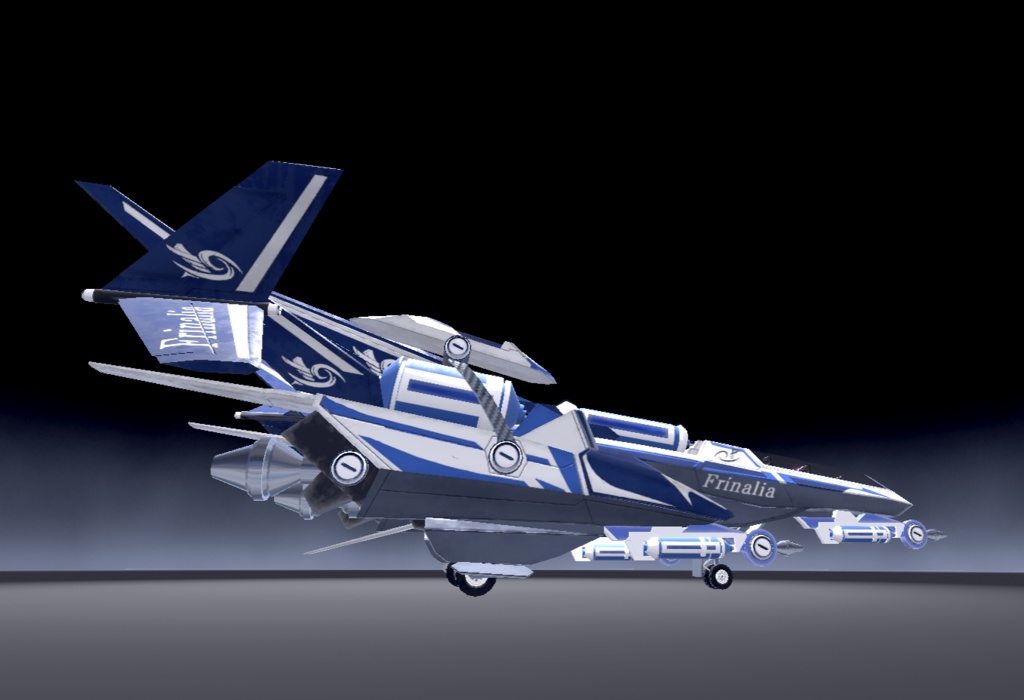 【VRChat想定】架空機 水で動く不思議飛行機「Frinalia(フリナリア)」【陸海空対応の飛行可能モデル】