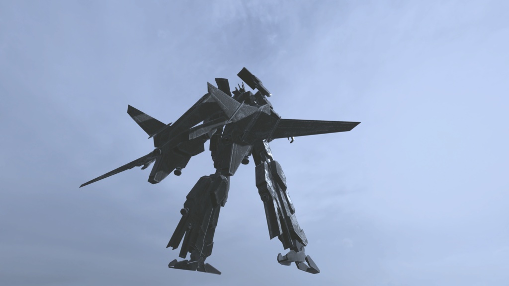 【VRChat想定】人型可変機 TAF-02 Braver(Transfrom Aircraft Fighter)【飛行可能3Dモデル】