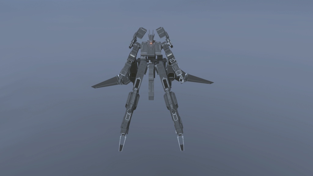 【VRChat想定】人型可変機 TAF-02 Braver(Transfrom Aircraft Fighter)【飛行可能3Dモデル】