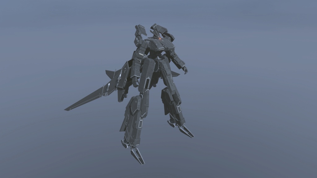 【VRChat想定】人型可変機 TAF-02 Braver(Transfrom Aircraft Fighter)【飛行可能3Dモデル】
