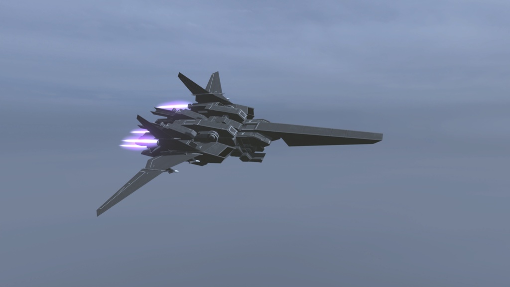 【VRChat想定】人型可変機 TAF-02 Braver(Transfrom Aircraft Fighter)【飛行可能3Dモデル】
