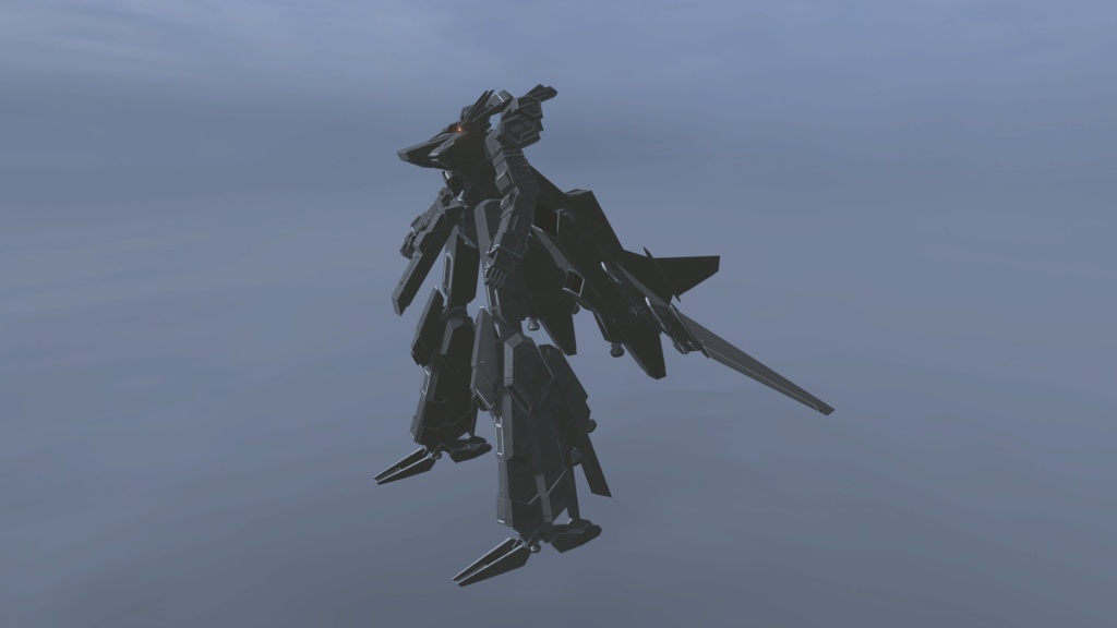【VRChat想定】人型可変機 TAF-02 Braver(Transfrom Aircraft Fighter)【飛行可能3Dモデル】