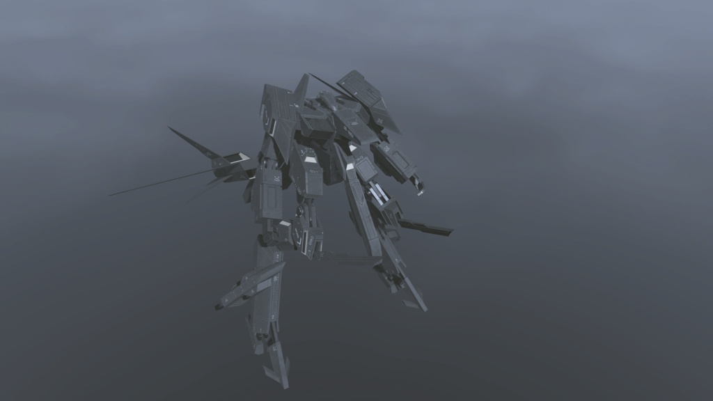 【VRChat想定】逆関節可変機 TAF-03 RaySter(Transfrom Aircraft Fighter)【飛行可能3Dモデル】