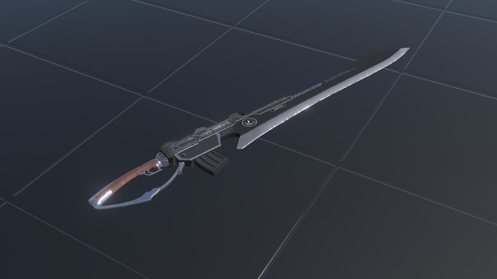 【VRChat想定MA対応】魔法銃剣-ショットブレード-「ステリア」【3Dモデル】