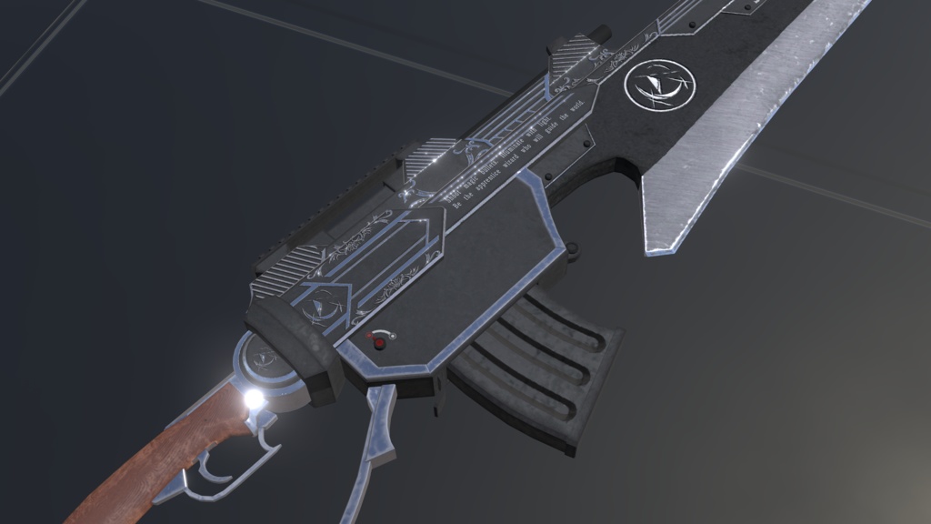 【VRChat想定MA対応】魔法銃剣-ショットブレード-「ステリア」【3Dモデル】