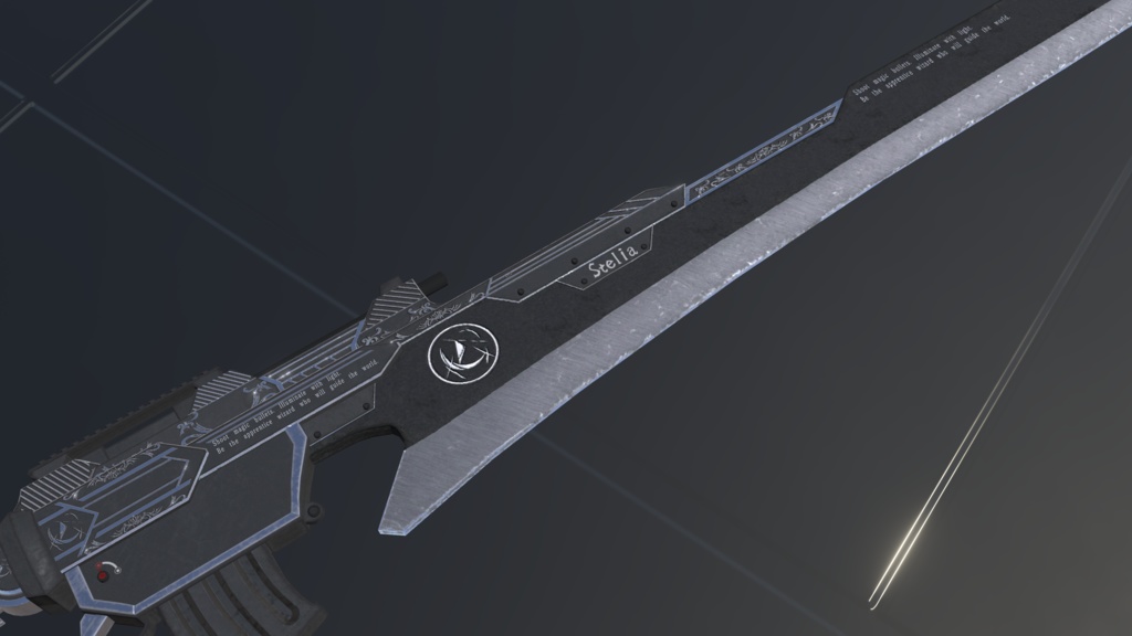 【VRChat想定MA対応】魔法銃剣-ショットブレード-「ステリア」【3Dモデル】