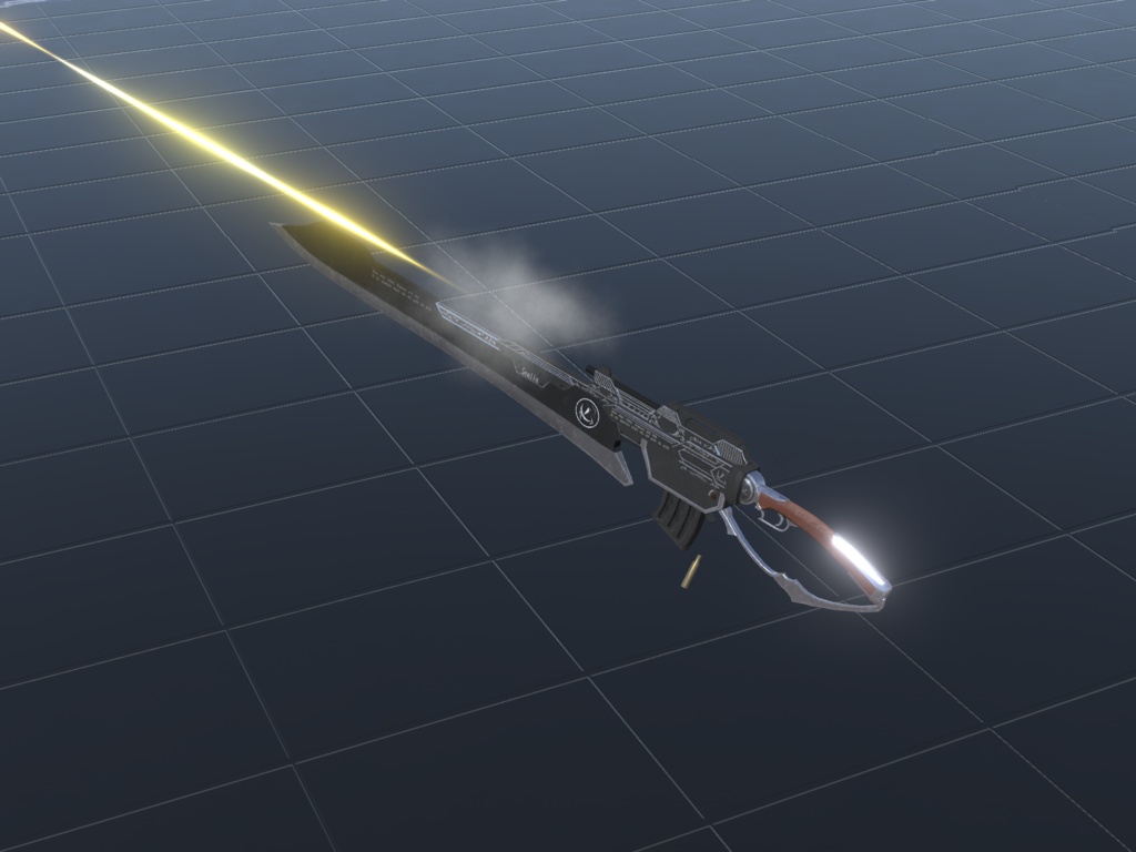 【VRChat想定MA対応】魔法銃剣-ショットブレード-「ステリア」【3Dモデル】