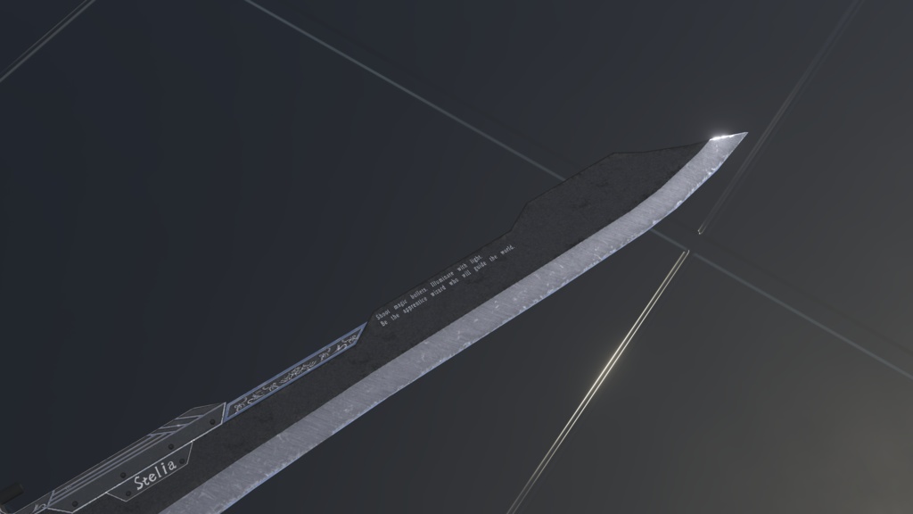 【VRChat想定MA対応】魔法銃剣-ショットブレード-「ステリア」【3Dモデル】