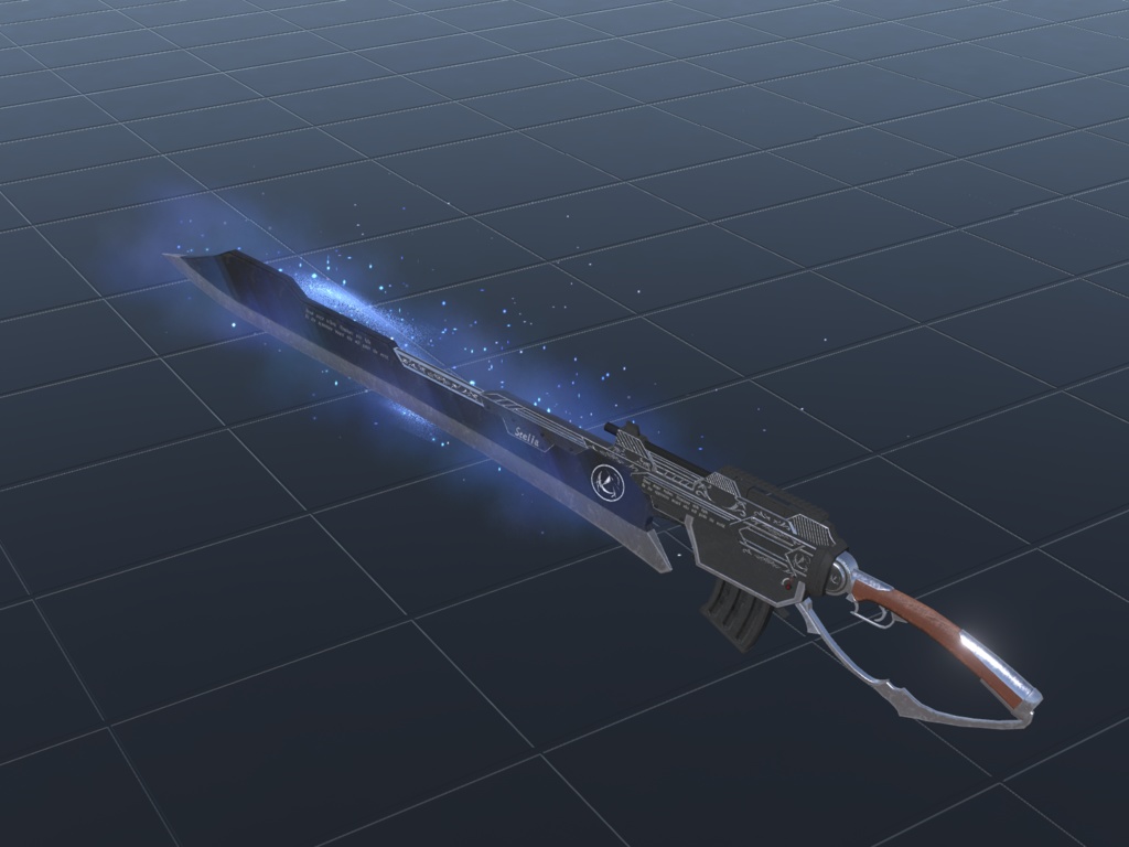 【VRChat想定MA対応】魔法銃剣-ショットブレード-「ステリア」【3Dモデル】